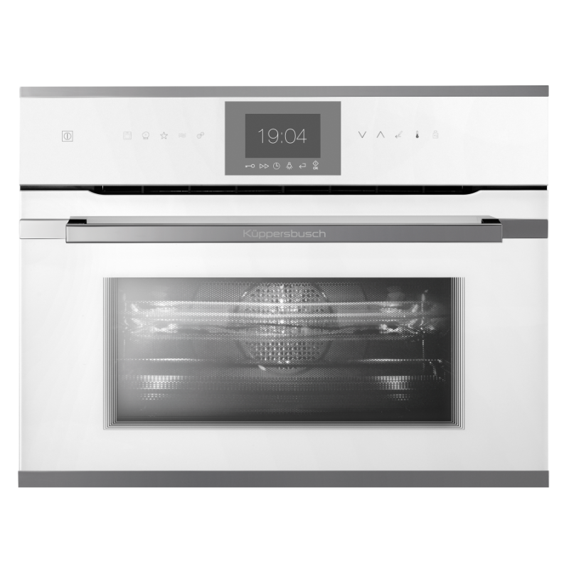 Компактный духовой шкаф с микроволнами CBM 6550.0 W3 серебристый хром Куперсбуш / Kuppersbusch