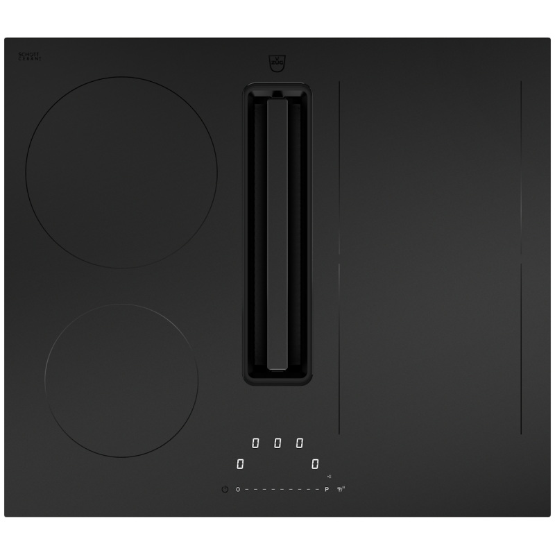 Индукционная варочная панель с вытяжкой V-ZUG CombiCookTop V2000 I604 MaxiFlex CCT2T-31175 черный матовый