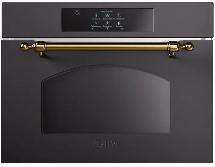 Компактный шкаф шоковой заморозки ILVE BC645SNTC/MGG матовый графит (фурн. латунь)